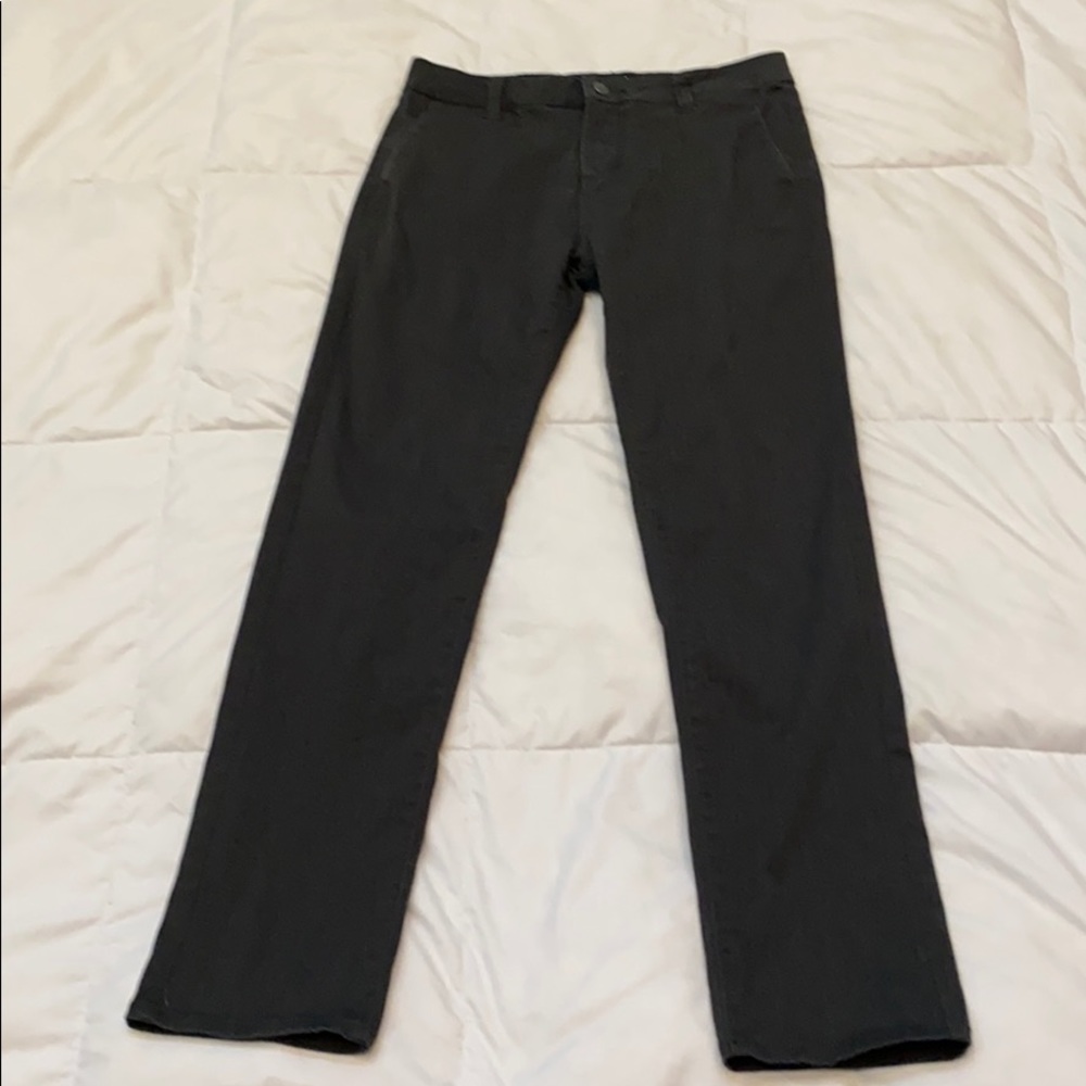 RSQ NY Slim Straight Chinos-Charcoal